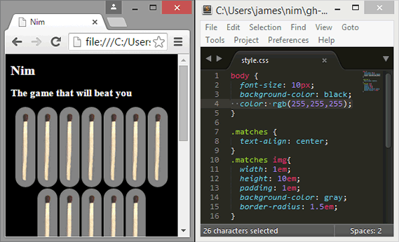 Setting the color for all text