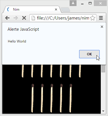A Hello World JavaScript alert