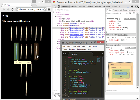 Changing the background-color on hover