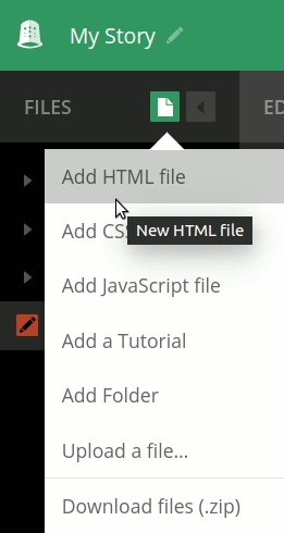 Create a new HTML file