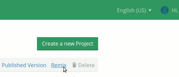 Create a Remix copy of your project